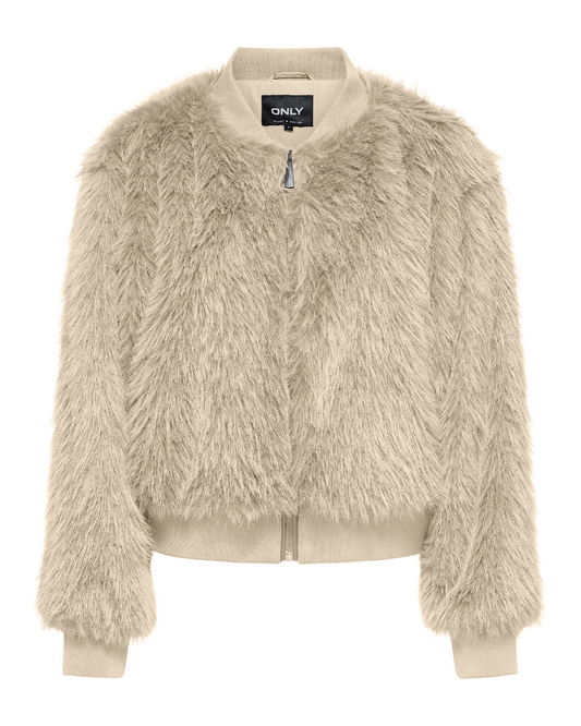 Manny Stone Faux Fur Bomber Jacket
