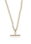 22k Gold T bar Chain Necklace