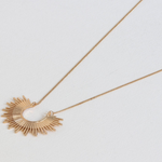 Gold Soleil Half Burst Necklace