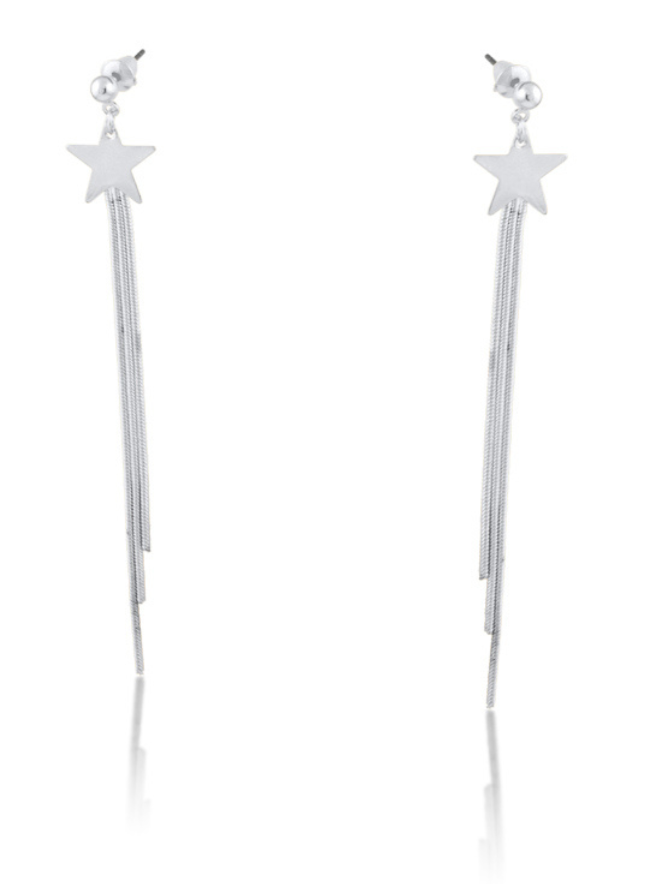 Silver Celena Star Dangle Earrings