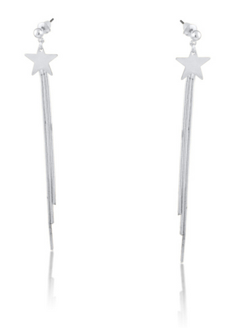 NEW Silver Celena Star Dangle Earrings