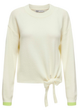 Cream Contrast Bow Jumper