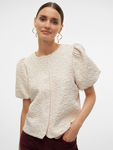 Merle Stone Embossed Flower Blouse