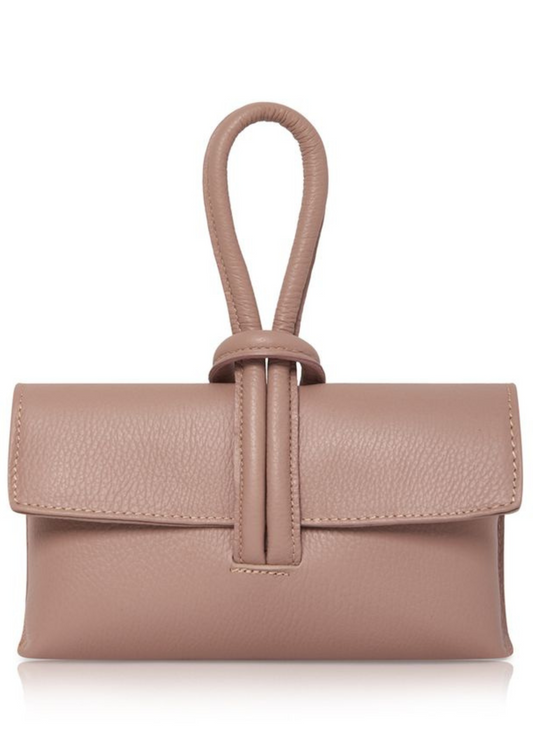 Dusky Pink Loop Clutch/Cross Body Bag