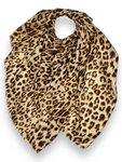 Camel/Gold Leopard Scarf