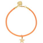 Blue Elastic Heart & Star Bracelet