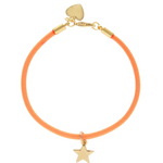 Khaki Elastic Heart & Star Bracelet