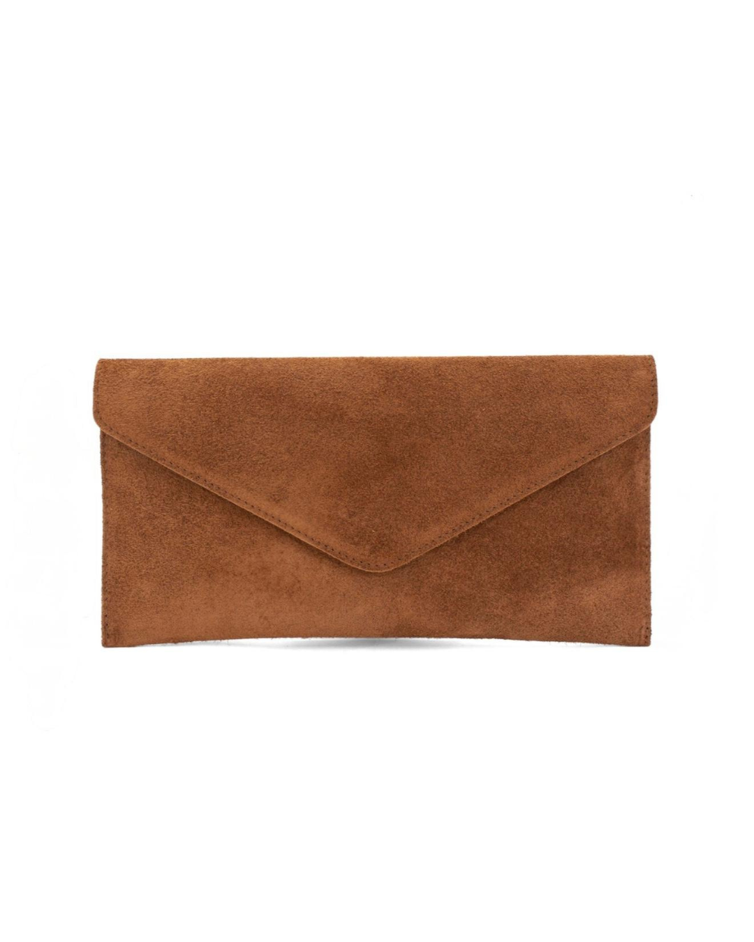 NEW Grey Suede Leather Clutch Bag