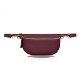 Burgundy LARGE Leather Bum Bag