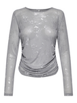 Erica Silver/Grey Foil L/S Top