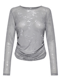 Erica Silver/Grey Foil L/S Top