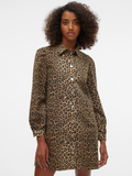 Lucie Animal Print Denim Shirt Dress