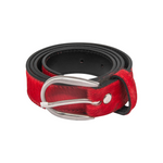 Red Pony Skin Leather Belt