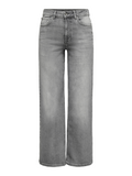 Madison Light Grey High Waist Wide Leg Jeans