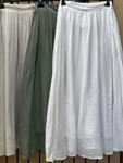 Charcoal Grey Cotton Pocket Maxi Skirt