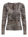 Leopard Scoop Neck Top