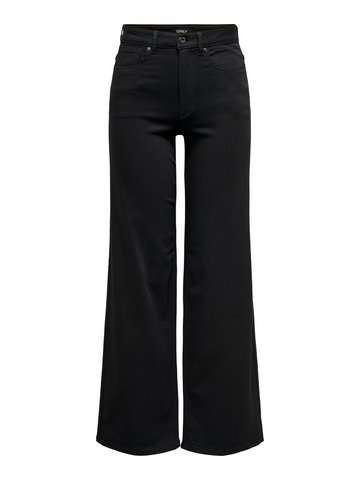 Madison Black Denim High Waist Wide Leg Jeans