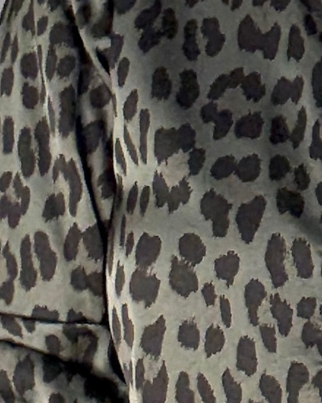 Dark Chocolate Leopard Silk Mix Bomber Jacket