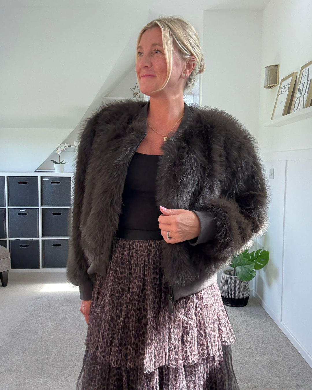 Stella Tiered Leopard Print Tulle Maxi Skirt