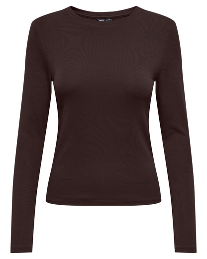 Wine Riley Basic Long Sleeve T Shirt