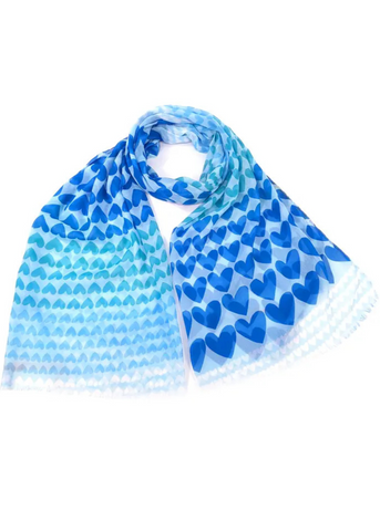 Ocean Blue Hestia Heart Scarf