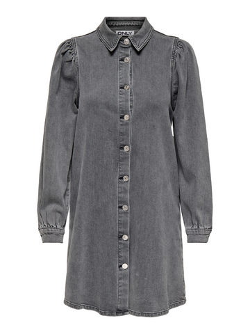 Alma Grey Denim Shirt Dress