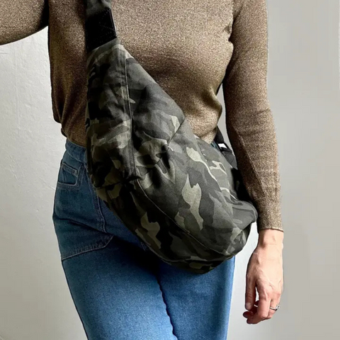 Camoflage Print Large Sling Bag