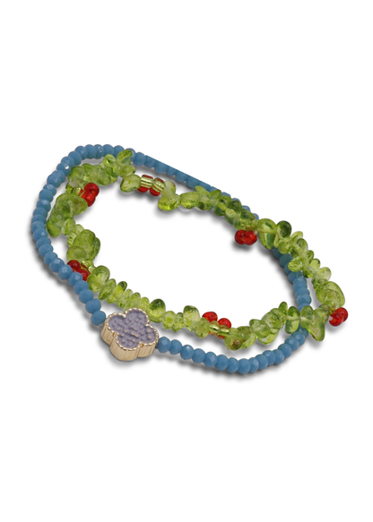 Blue/Green Louise Beaded Bracelets