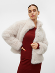 Monroe Oatmeal Faux Fur Jacket