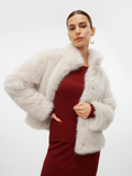 Monroe Oatmeal Faux Fur Jacket