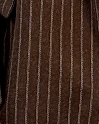 Burgundy Oversized Pinstripe Blazer