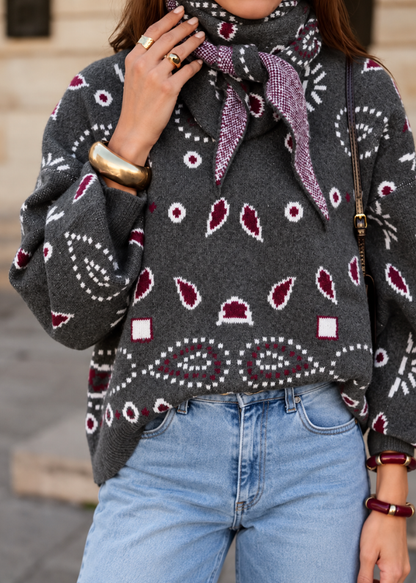 Black S/S Alpaca Mix Jumper