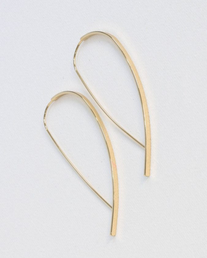 Gold Ingrid Pull Trough Earrings