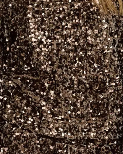 Chestnut Sequin Shorts