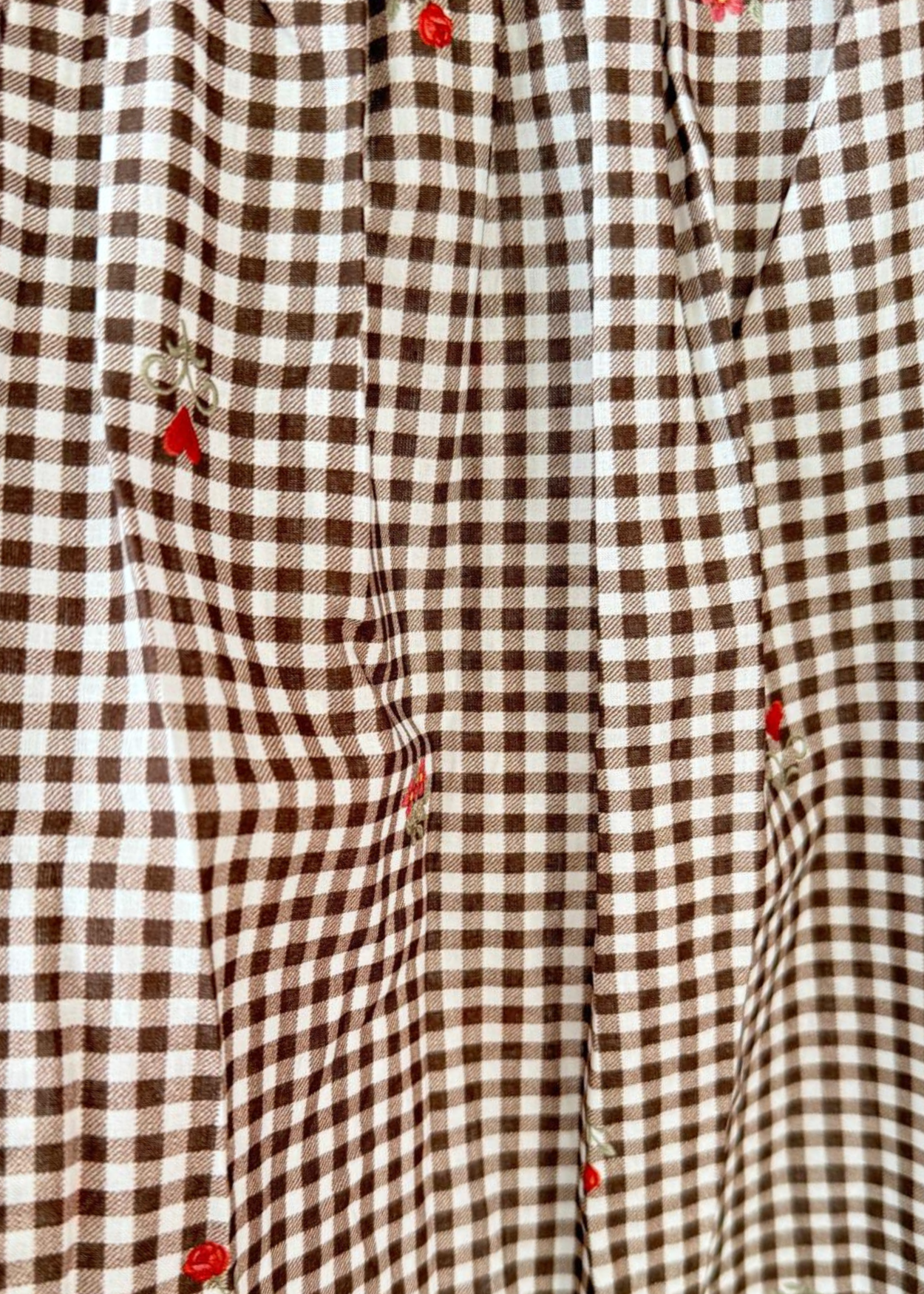 Chocolate Gingham Cotton Dress