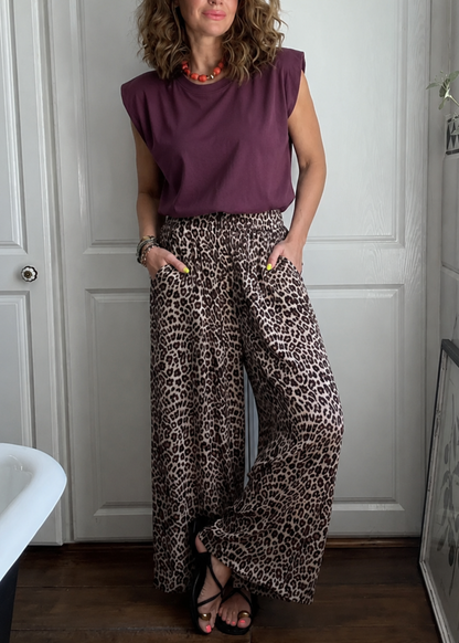 Plum Structured Shoulder T-Shirt