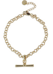 Gold T bar Chain Bracelet