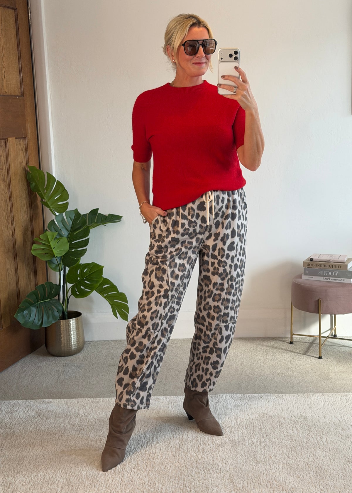 Red S/S Alpaca Mix Jumper