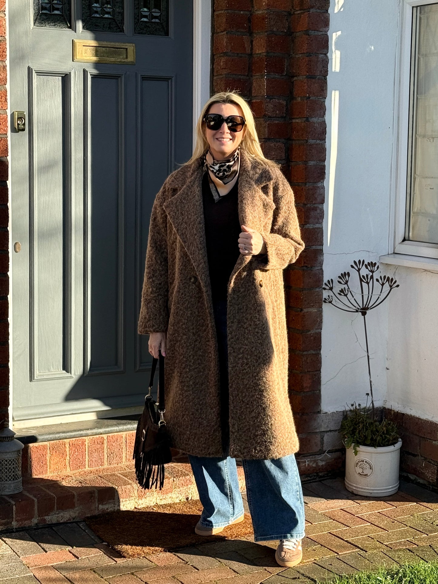 Cappuccino Double Breasted Cosy Coat