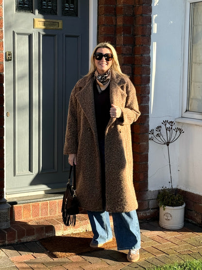 Cappuccino Double Breasted Cosy Coat