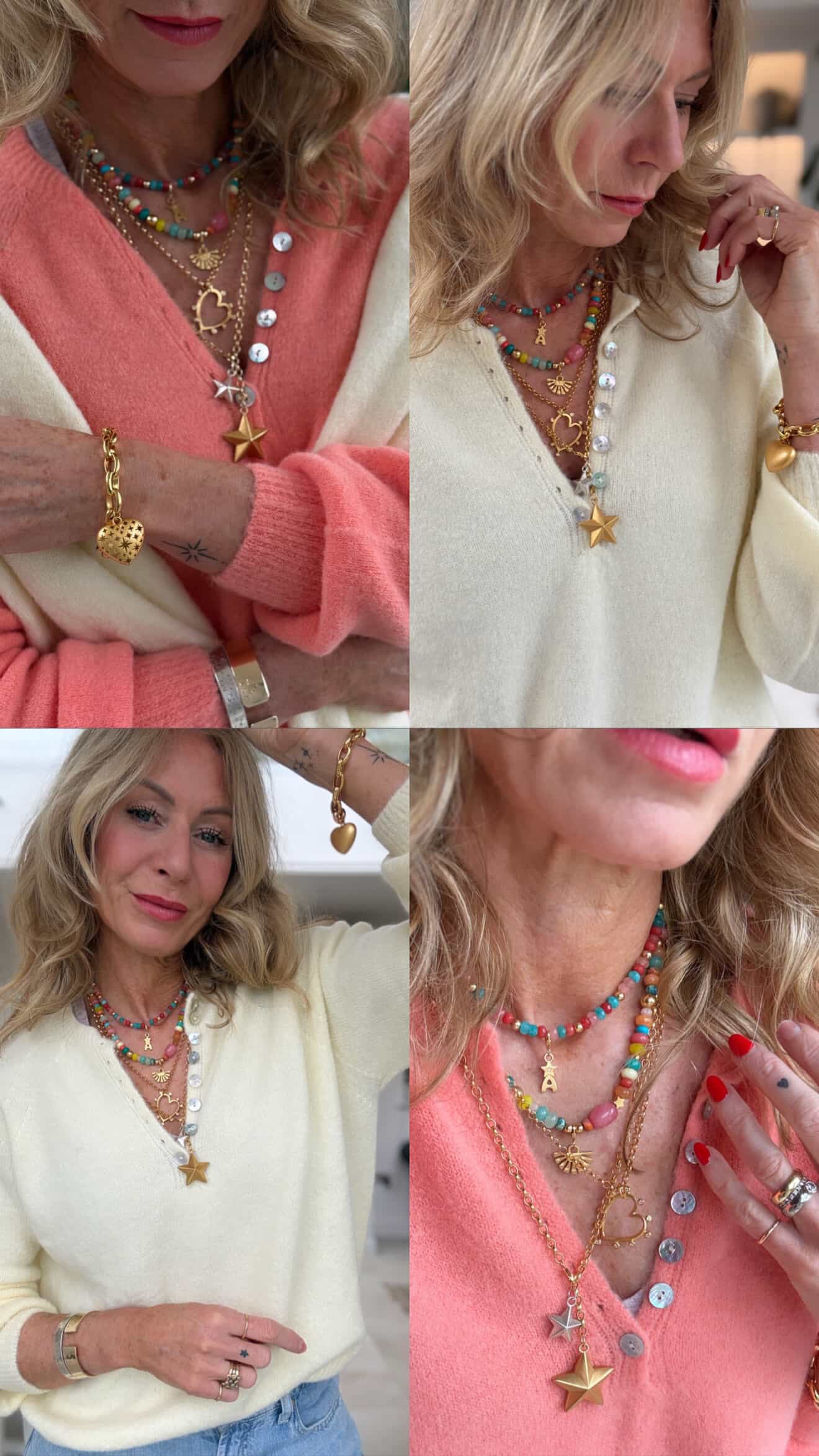 Papaya Alpaca Mix Button Jumper