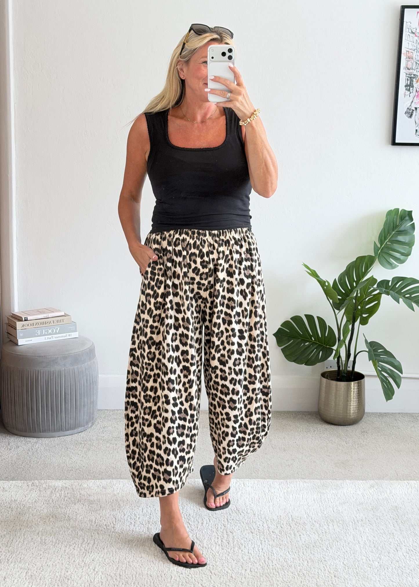Camouflage Print Cocoon Trousers
