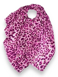 Hot Pink/Gold Leopard Scarf