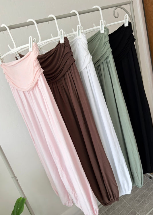 Chocolate Viscose Balloon Leg Trousers