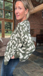 Khaki/Light Grey Leopard Cardigan