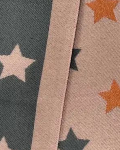 Mocha Reversible Stars Scarf