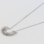 Silver Soleil Half Burst Necklace