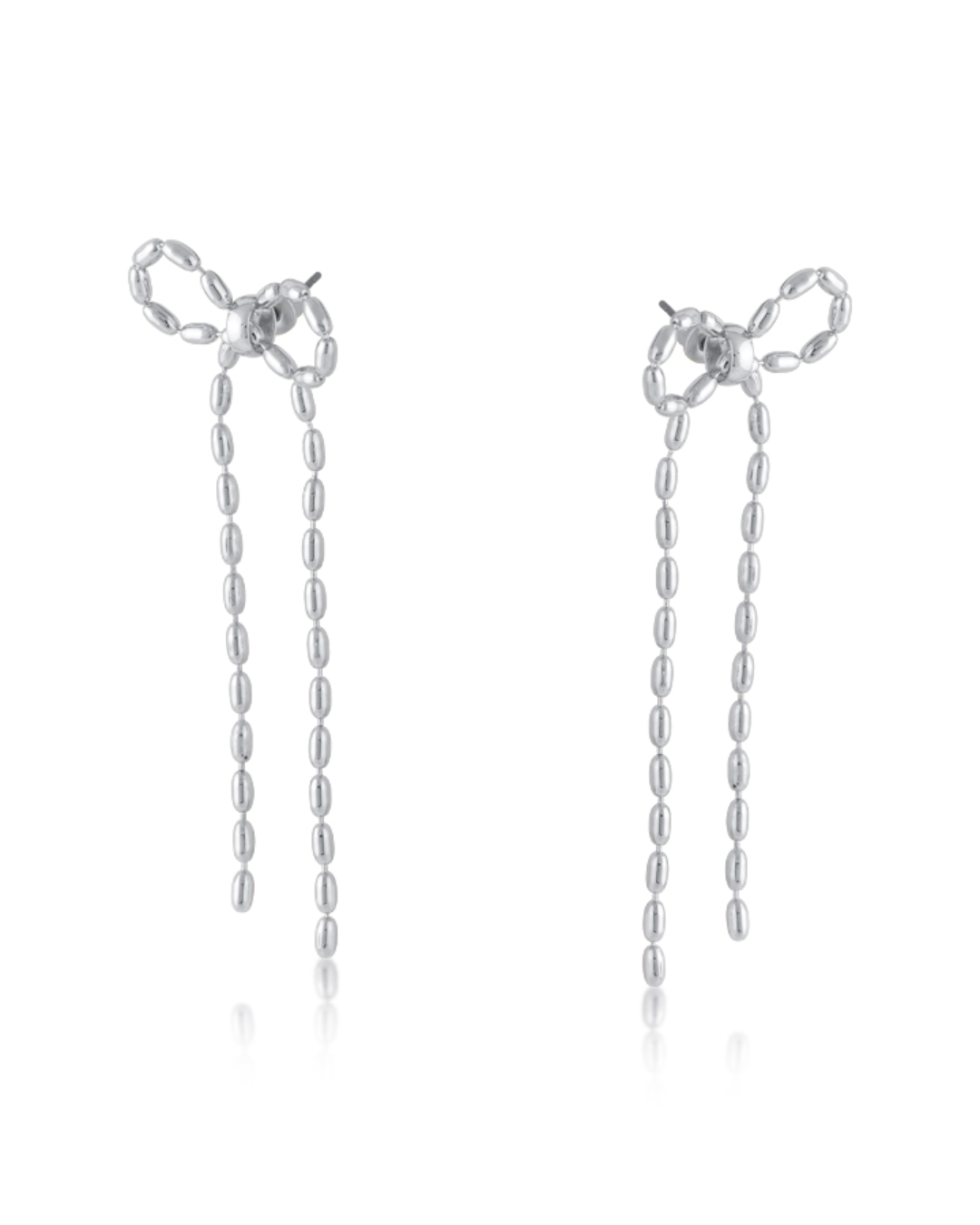 Gold Lina Long Bow Earrings