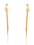 Gold Celena Star Dangle Earrings