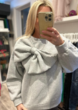 Grey Bow Sweatshirt
